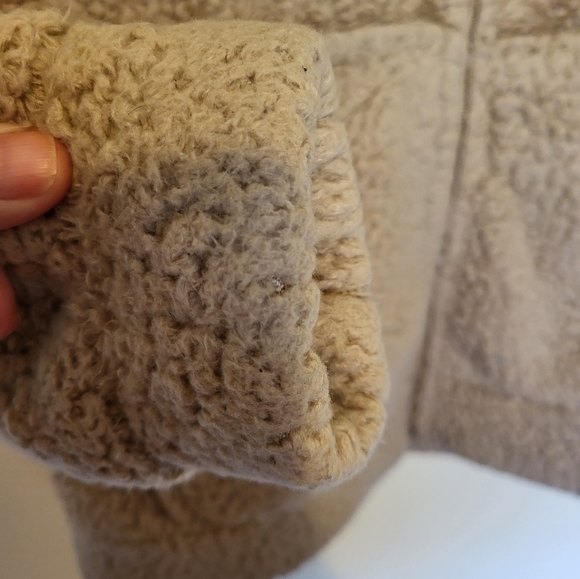 Lemite Women's Cozy teddy bear fleece  hooded jacket - Camel small - Picture 7 of 15